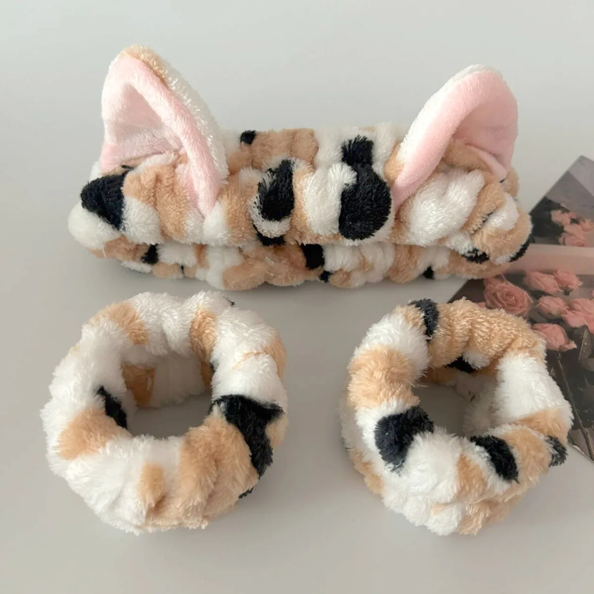 Makeup Beauty Set - 3 pçs/set bonito gato orelha leopardo