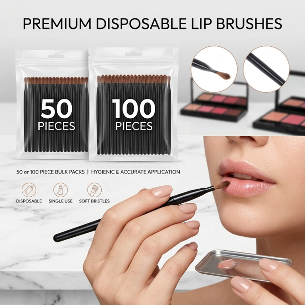 Beauty Makeup Tool - Conjunto de 50/100 Pincéis Descartáveis para