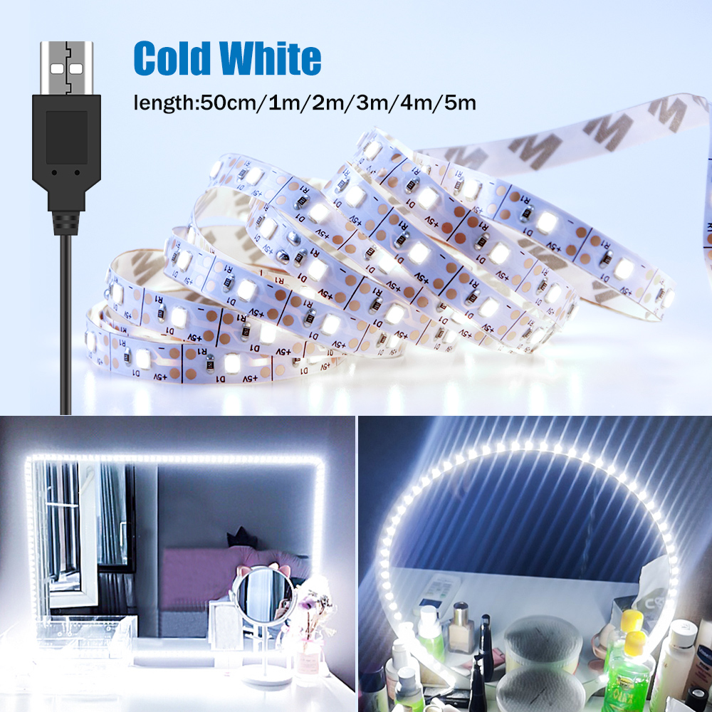 Beauty Makeup Light - Dc5v led espelho de maquiagem tira