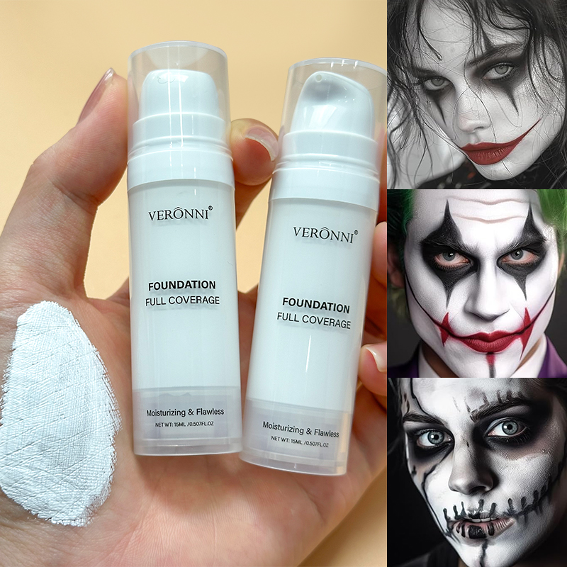 Beauty Makeup Foundation - Halloween líquido goth branco maquiagem cor