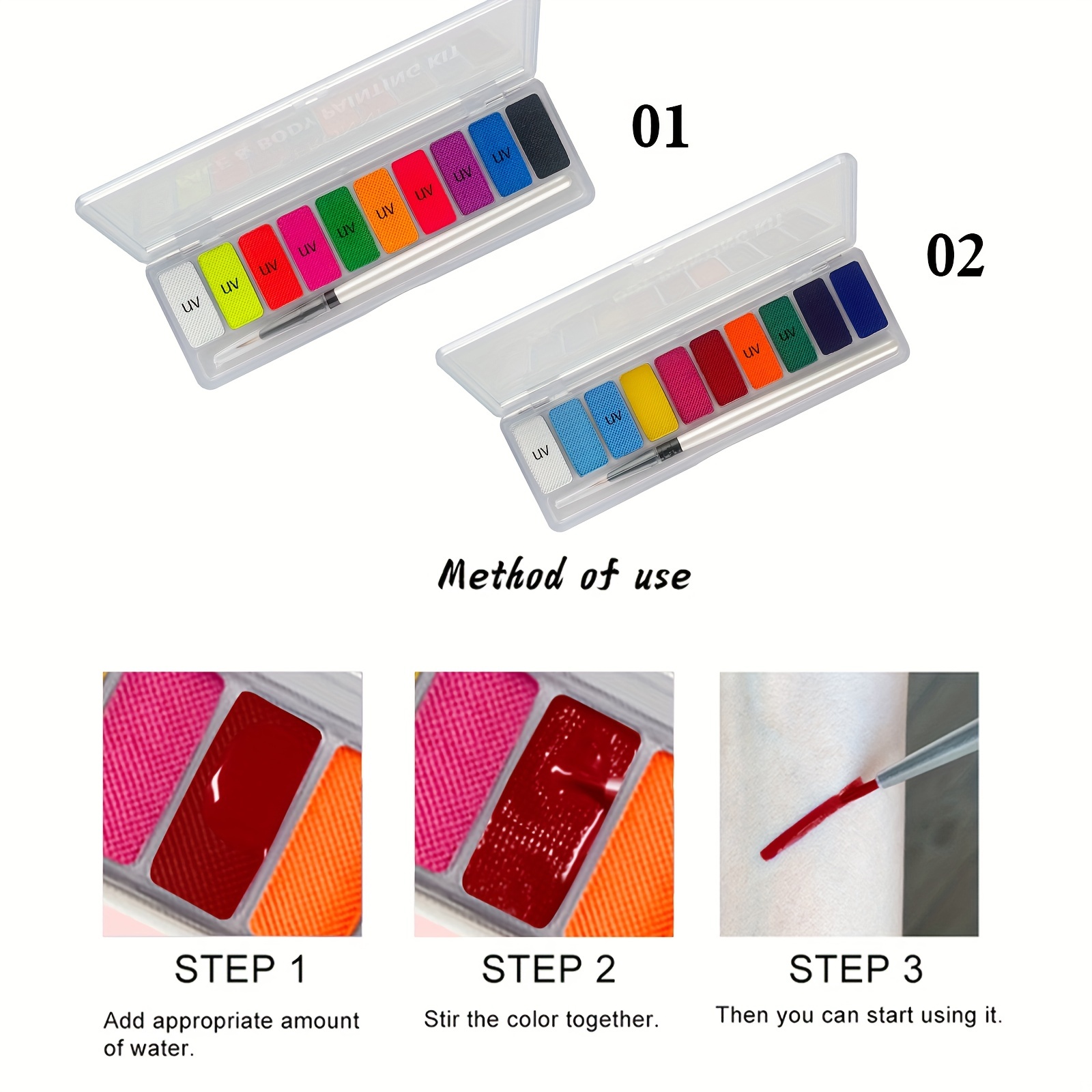 10 cores brilho fluorescente n - Beauty Halloween Makeup avaliação e preço