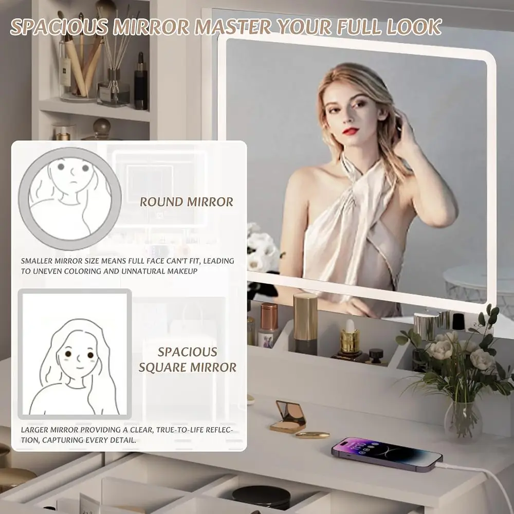 Conjunto de Mesa de Maquiagem, - Beauty Makeup Outlet avaliação e preço