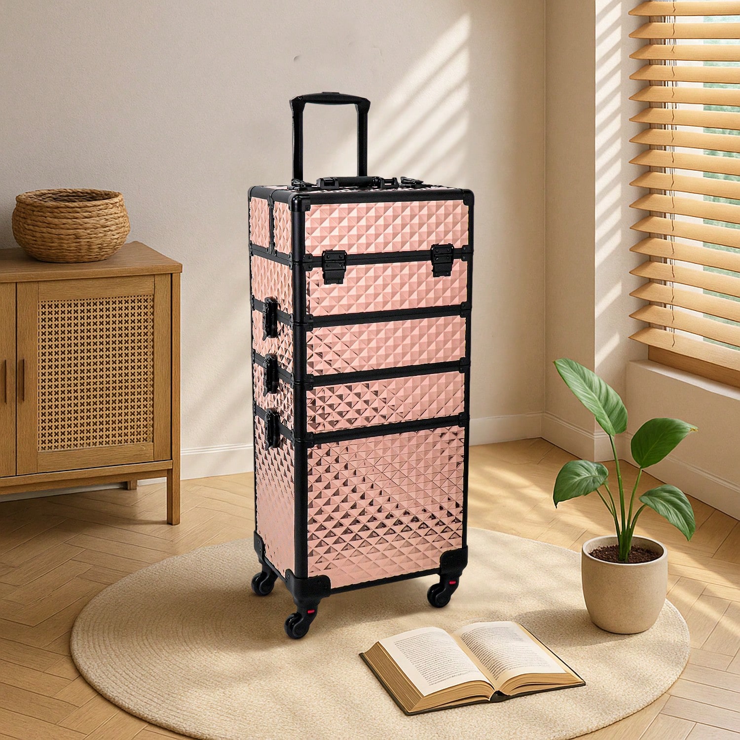 Maleta de Maquiagem com Rodas  - Makeup Organizer avaliação e preço