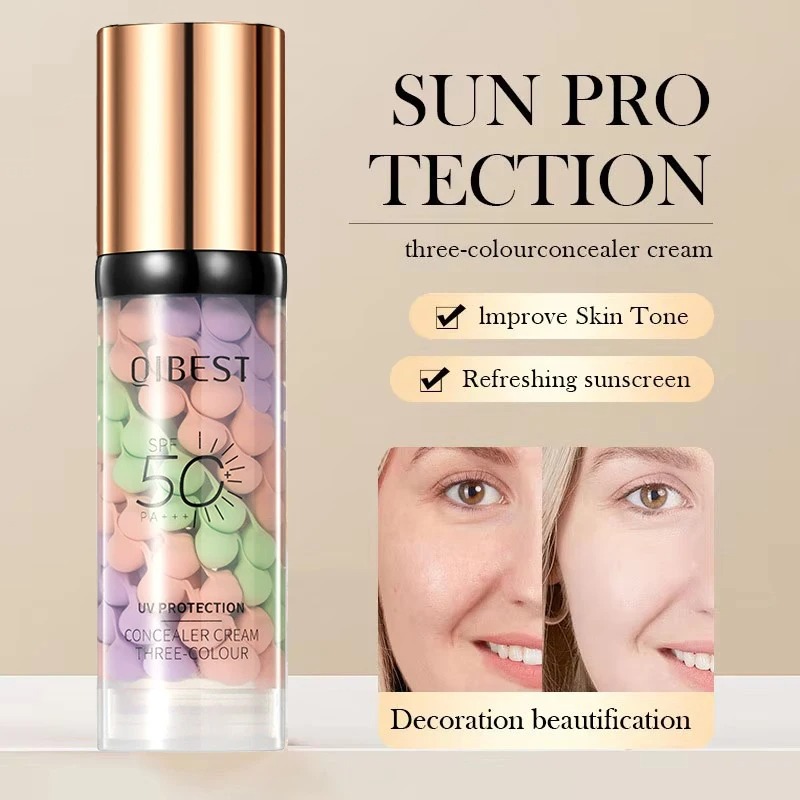Primer Facial Tricolor em Crem - Beauty Makeup Foundation avaliação e preço