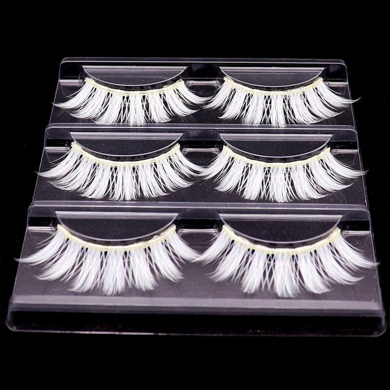 Cosplay 3 pares de seda 3d vis - Beauty Halloween Makeup avaliação e preço
