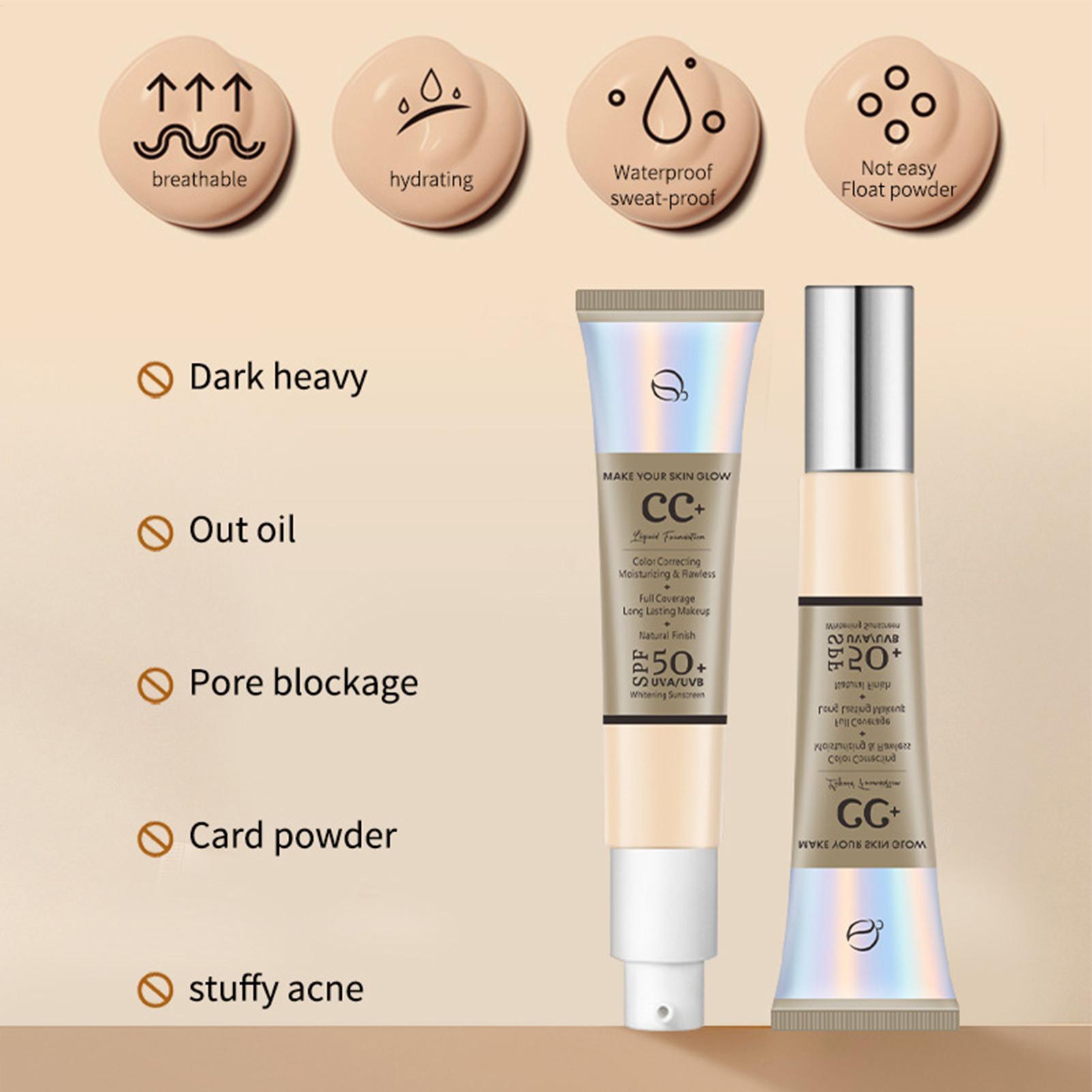 CC Cream Foundation FPS 50 Pro - Beauty Makeup Foundation avaliação e preço